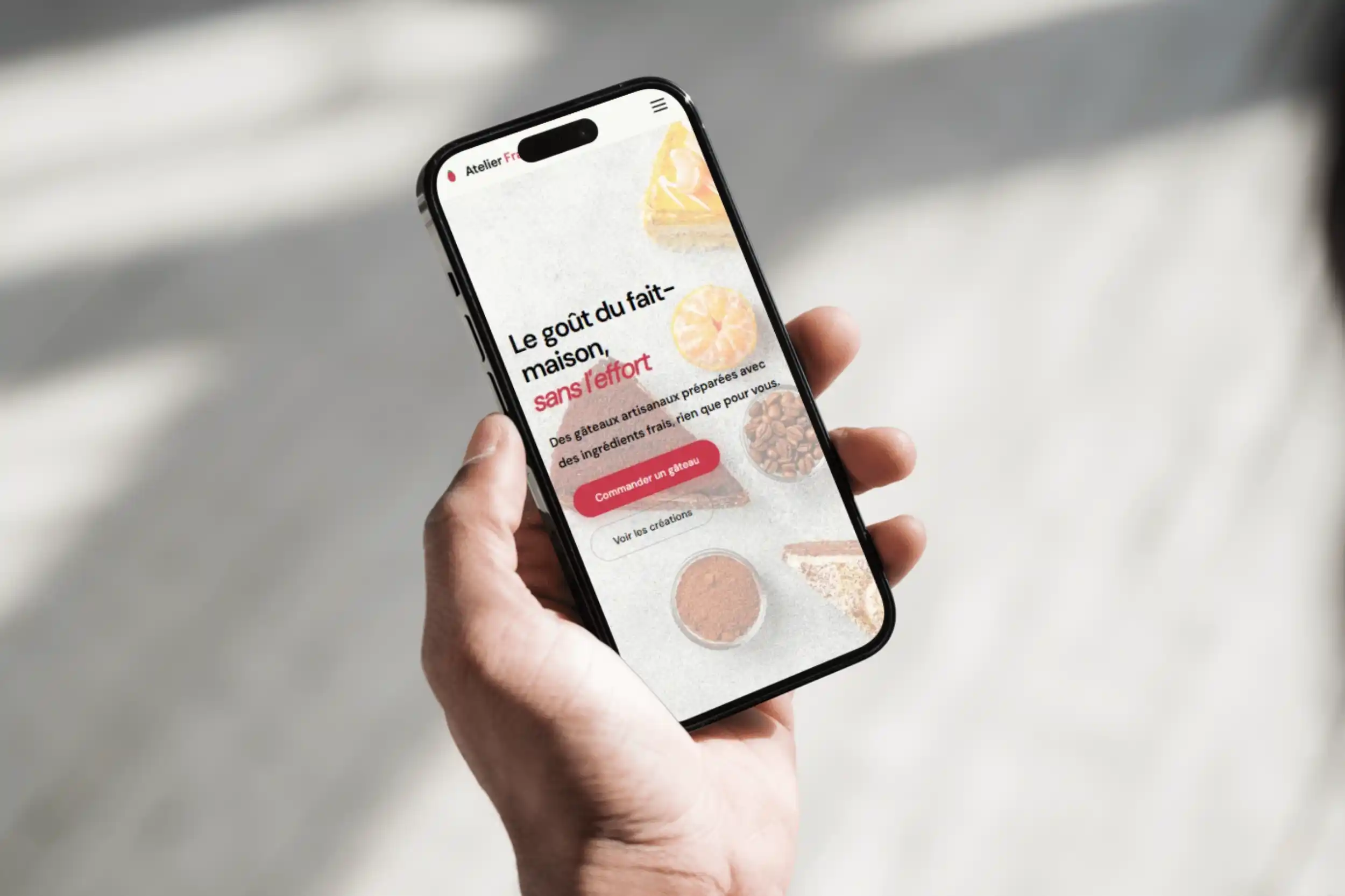 Mockup d'un site internet d'une agence de design créé par Béona